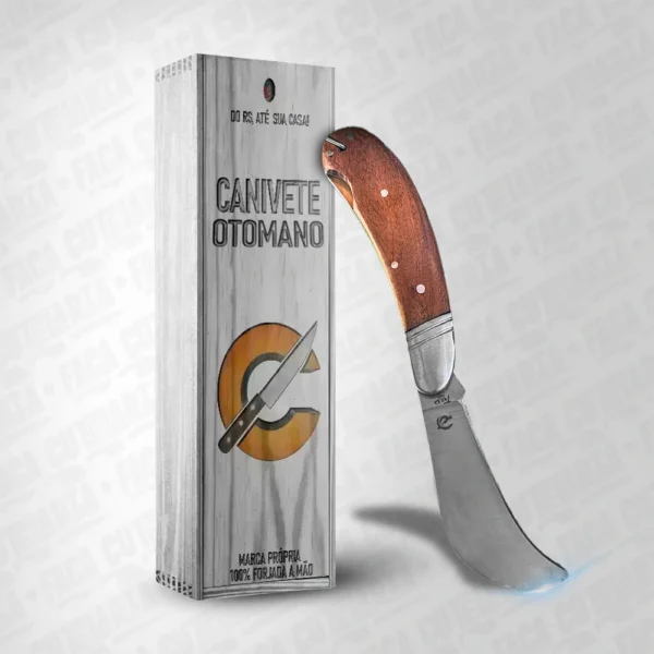 Canivete Otomano Lâmina Curva - Aço Inox 420 Cutelaria + Garantia